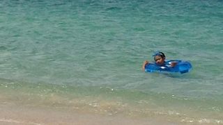 透明度が高く、観光客少なく、斎場御嶽に近い。