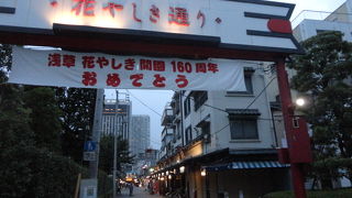 花やしき南側の通りです