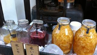 宮島名産の牡蠣も美味しいですが、「かき氷」も美味しいです。