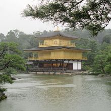 唐門をくぐると、いきなり目の前に金閣