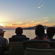 宍道湖の夕陽を堪能しました