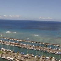 ヨットハーバーが見えます