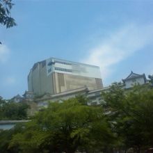 遠くから見ても絶大な大きさの素屋根です。この機会に是非見学を