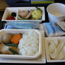 復路機内食。