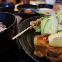 かに美鶏のカリカリ焼き定食