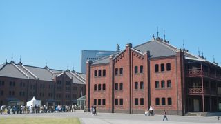 赤レンガの倉庫だけでなく景色も
