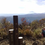 富士山がきれいに見える大岳山