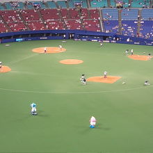 パノラマB（５階席）から眺めるグラウンドの様子