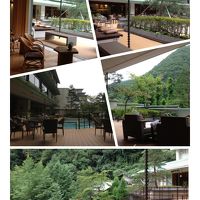 森林浴ができるテラス