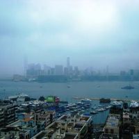 部屋から九龍島が見えました。