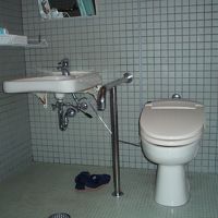 手すりは固定式です。左が浴槽です。