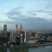 ５７階から見るシンガポールの街並み。