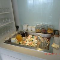 朝食バイキング充実してます！こちらは乳飲料コーナー。