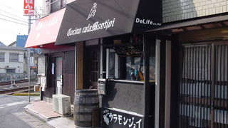 狭い路地にあります