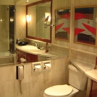 バスルームも同様に狭い。高級感に欠けます