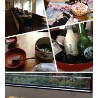 チェックイン時の利き酒、冷茶、浴衣のサービス