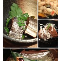 郷土料理はにしん山椒漬け、鯉うま煮、田楽、小露の４種