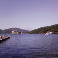 芦ノ湖から富士山を