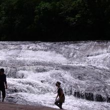 滝と言うより激流だが、ここまで近寄る事ができる