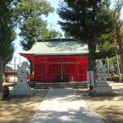 武蔵野国の一宮　赤い本殿が印象的