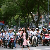 大量のバイクに圧倒されました。