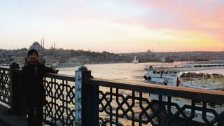 金角湾に沈む夕陽……至福のひとときでした。