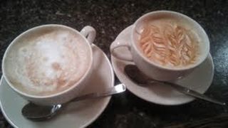 薄いラテアート