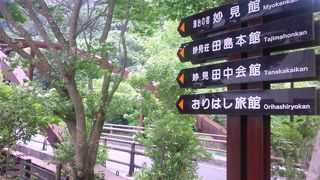 川沿いにある静かな温泉