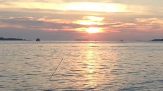 夕日、本当にきれいでした。