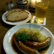 アップルワインとソーセージ