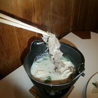 栃木牛を使った豆乳鍋がメインでした。