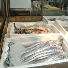 店頭のお魚たち。