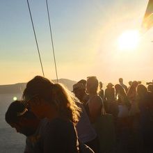 サントリーニ島の夕陽