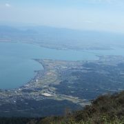 頂上付近からの琵琶湖の眺めが最高！