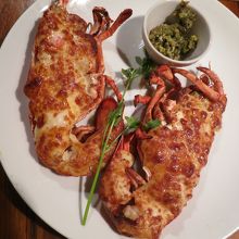 「ライブロブスターの黄金焼き」￥4800