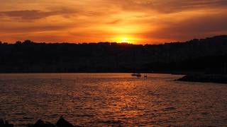 卵城前からサンセットを見ることができます