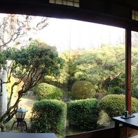 食事会場から眺める庭園（パノラマ撮影）