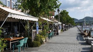 長崎港を眺めながら一休み