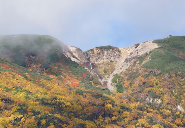 日本最高所から流れる幻の滝