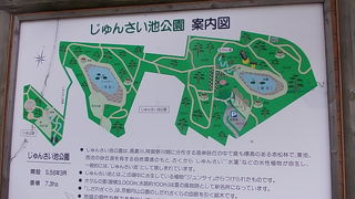 新潟空港から歩いて行ける距離にある散策に適した公園です