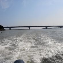 相模川河口にかかる湘南大橋