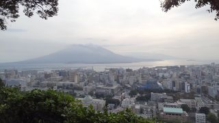 鹿児島市街の高台にある公園