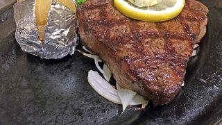 肉の万世柏店でリブロースステーキ