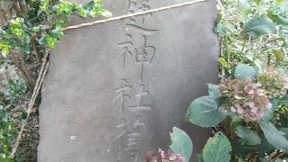 森の中、廃れ行く古の神社風情。