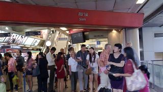 ショッピングエリアへの入り口　とにかく忙しい駅