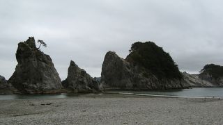 不思議な光景の海岸