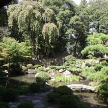 本堂裏手の恵林寺庭園