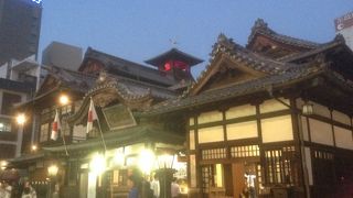 夕暮れの道後温泉いいですね