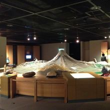 地下にある富士山の模型