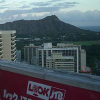 ルックＪＴＢのお客様専用の屋上デッキ。サンセット綺麗です。